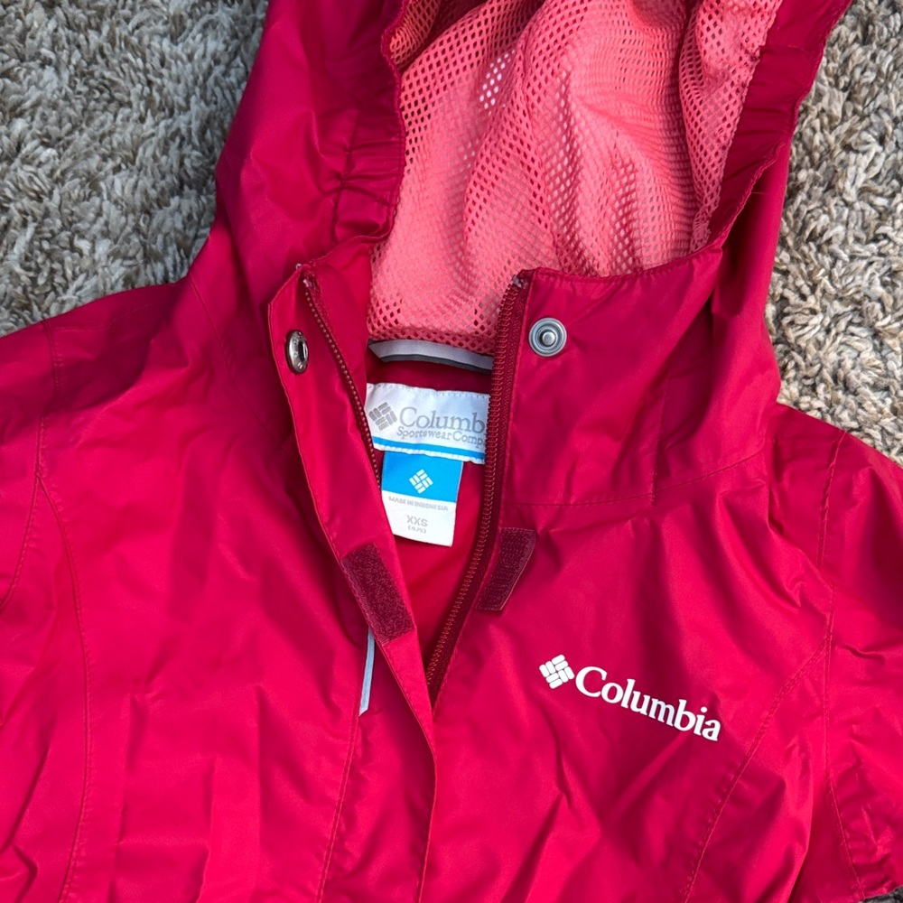 Columbia Kids Pink Rain Jacket - Picture 3 of 3